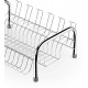 Escorredor 15 Lugares 43,3cm por 16,3cm Para Louça Pratik Com Porta Copos Cromado
